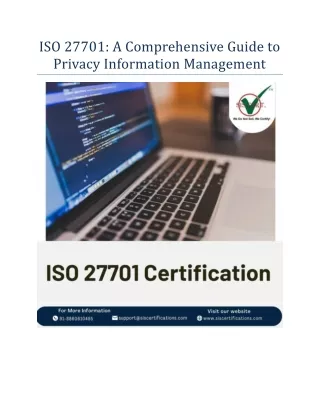 ISO 27701: A Comprehensive Guide to Privacy Information Management