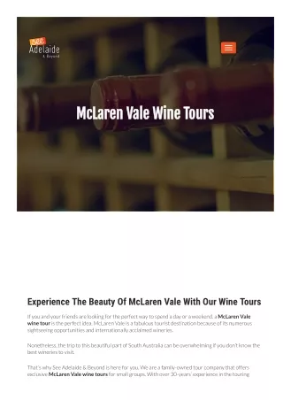 McLaren Vale Wine Tours