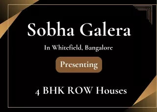 Sobha Galera In Whitefield, Bangalore - Brochure