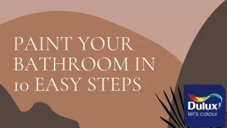 Paint your bathroom in 10 easy steps