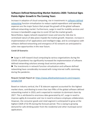 Software Defined Networking Market