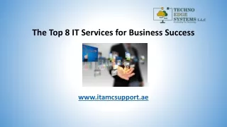 The Top 8 IT Services for Business Success