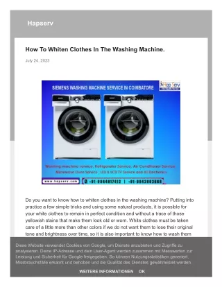 Washing Machine Repair and Service in Coimbatore
