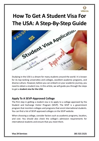 How To Get A Student Visa For The USA A Step-By-Step Guide