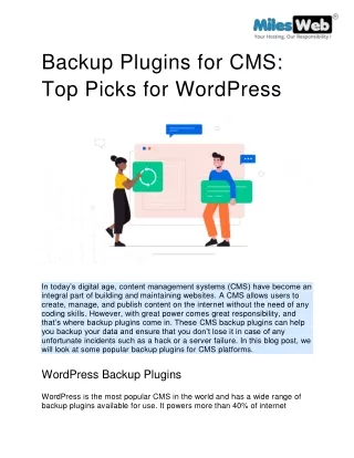 Backup Plugins for CMS: Top Picks for WordPress