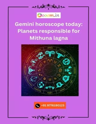 Gemini horoscope today Planets responsible for Mithuna lagna
