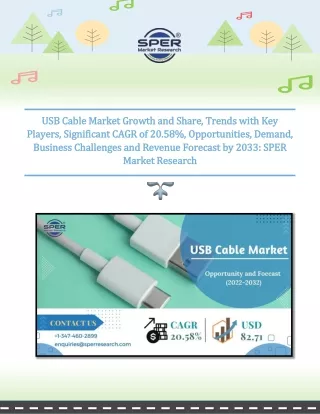 USB Cable Market Growth and Share, Trends with Key Players, Forecast 2023-2033