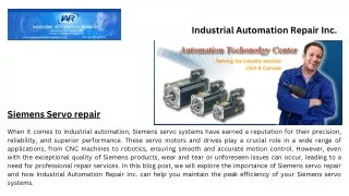 Siemens Servo repair | Industrial Automation Repair.