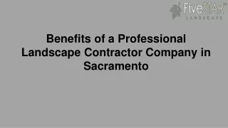 Benefits of a Professional Landscape Contractor Company in Sacramento