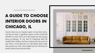 A Guide to Choose Interior Doors in Chicago, IL