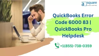 How do I fix the error 6000 83 QuickBooks Desktop ?