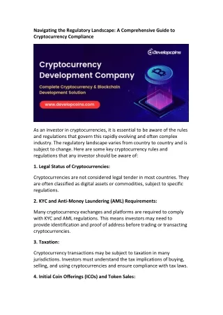 Rules and Regulation Of Crypto Investment