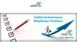 Guidelines for Reviewing your Billing Manager’s Performance