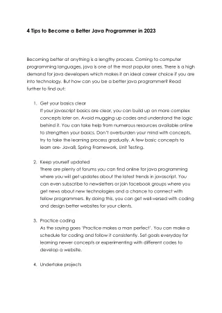 4 Tips to Become a Better Java Programmer in 2023