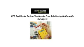 EPC Certificate Online The Hassle-Free Solution by Nationwide Surveyors