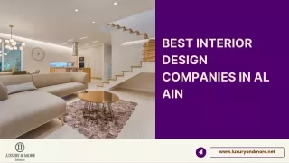 Best interior design companies in Al ain