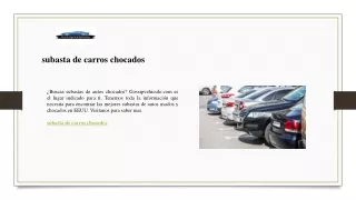 subasta de carros chocados