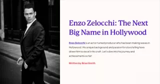 Enzo Zelocchi The Next Big Name in Hollywood