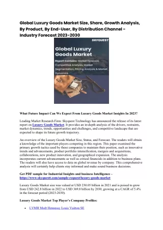 Global Luxury Goods Market