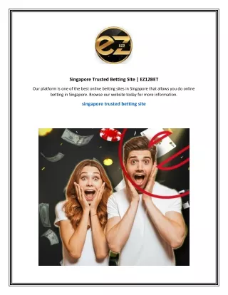 Singapore Trusted Betting Site | EZ12BET