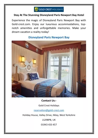 Stay At The Stunning Disneyland Paris Newport Bay Hotel