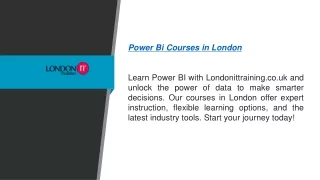 Power Bi Courses In London Londonittraining.co.uk