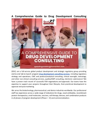 A Comprehensive Guide to Drug Development Consulting