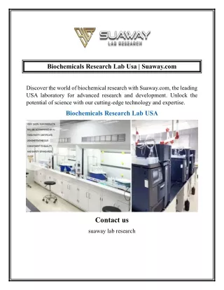 Biochemicals Research Lab Usa  Suaway.com