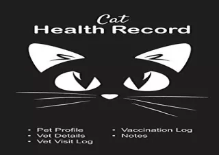 Kindle (online PDF) Cat health record: Cat vaccine record book | Pet health record | Puppy vaccine record | 101 pages, 6