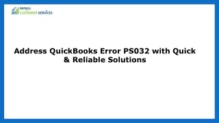 How to Update Payroll and Fix QuickBooks Error PS032