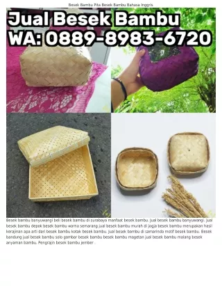 Ö889-898З-ϬᜪᒿÖ (WA) Besek Bambu Panjang Besek Bambu Warna Warni