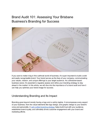 Brand Audit 101 - Assessing Your Brisbane Business's Branding for Success