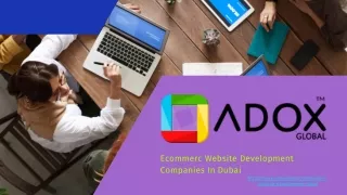 Ecommerce Website Development Companies In Dubai