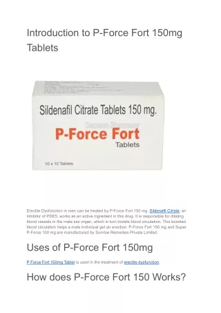 P-Force Fort 150mg Tablets