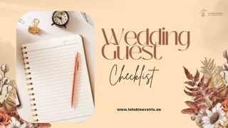 Wedding Guest Checklist