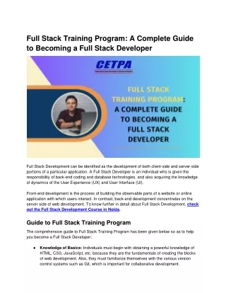 Fullstack Training Program_ A Complete Guide to Becoming a Fullstack Developer