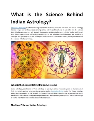 What is the Science Behind Indian Astrology