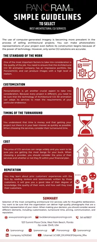 Infographic: Simple Guidelines to Select the Best Architectural CGI Services