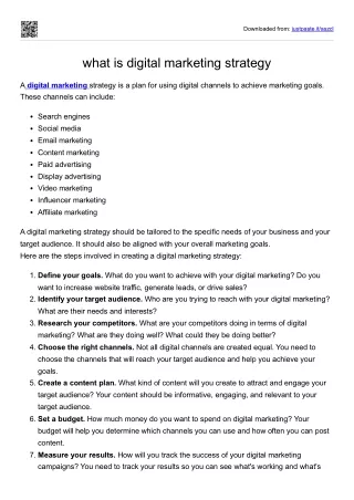 digital marketing stratigy