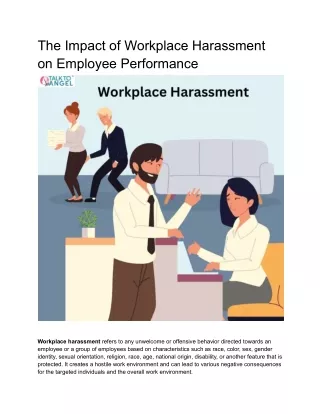 The Impact of Workplace Harassment on Employee Performance