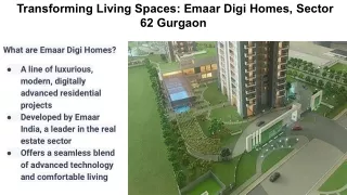 Transforming Living Spaces_ Emaar Digi Homes, Sector 62 Gurgaon