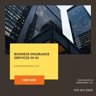 Business Insurance Services in NJ