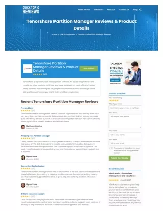 Tenorshare Partition Manager Reviews & Product Details