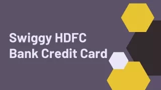 Swiggy HDFC Bank Credit Card