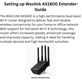 Setting up Wavlink AX1800 Extender: Guide