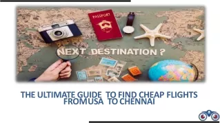 Cheap Flights From USA To Chennai