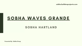 Sobha Waves Grande Dubai E-brochure