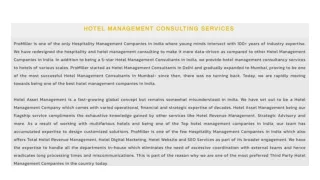 Hotel Management Consultants in Delhi