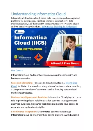 Informatica Cloud Online Training