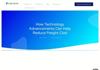 How Technology Advancements Can Help Reduce Freight Cost